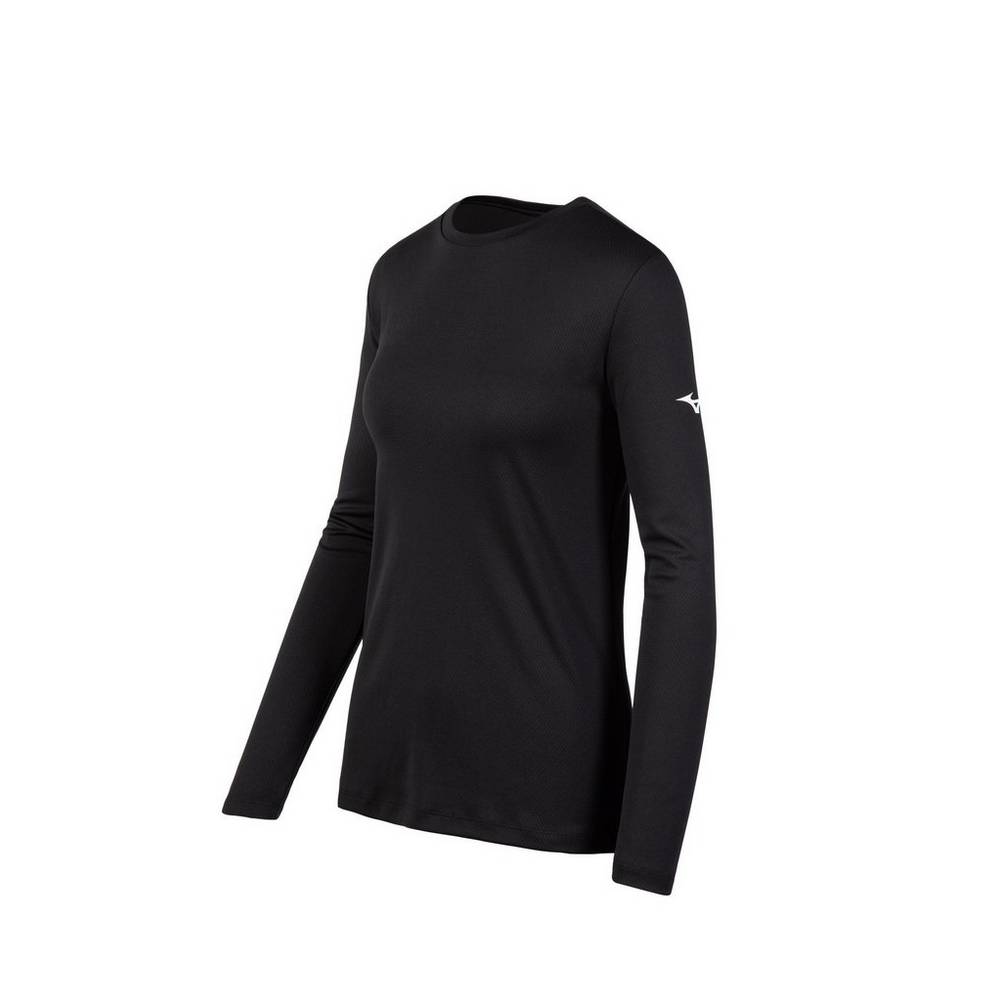 Mizuno Women's Long Sleeve T-Shirts Black (530044-BFI)